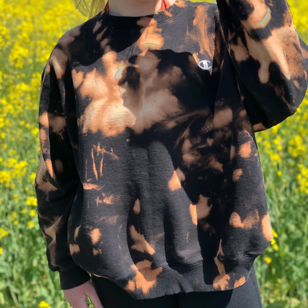 Custom Acid Washed Champion Sweatshirt